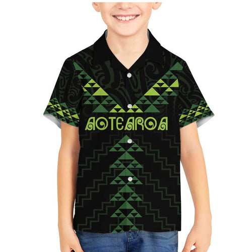 Custom New Zealand Maori Koru Koiri Motif Family Matching Mermaid Dress and Hawaiian Shirt