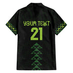 Custom New Zealand Maori Koru Koiri Motif Family Matching Off The Shoulder Long Sleeve Dress and Hawaiian Shirt