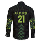 Custom New Zealand Maori Koru Koiri Motif Family Matching Off The Shoulder Long Sleeve Dress and Hawaiian Shirt