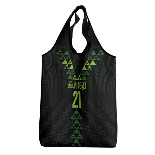 Custom New Zealand Maori Koru Koiri Motif Grocery Bag