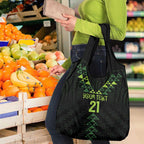 Custom New Zealand Maori Koru Koiri Motif Grocery Bag