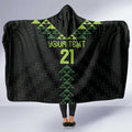 Custom New Zealand Maori Koru Koiri Motif Hooded Blanket