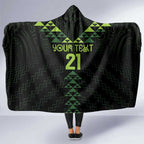 Custom New Zealand Maori Koru Koiri Motif Hooded Blanket