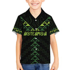 Custom New Zealand Maori Koru Koiri Motif Kid Hawaiian Shirt