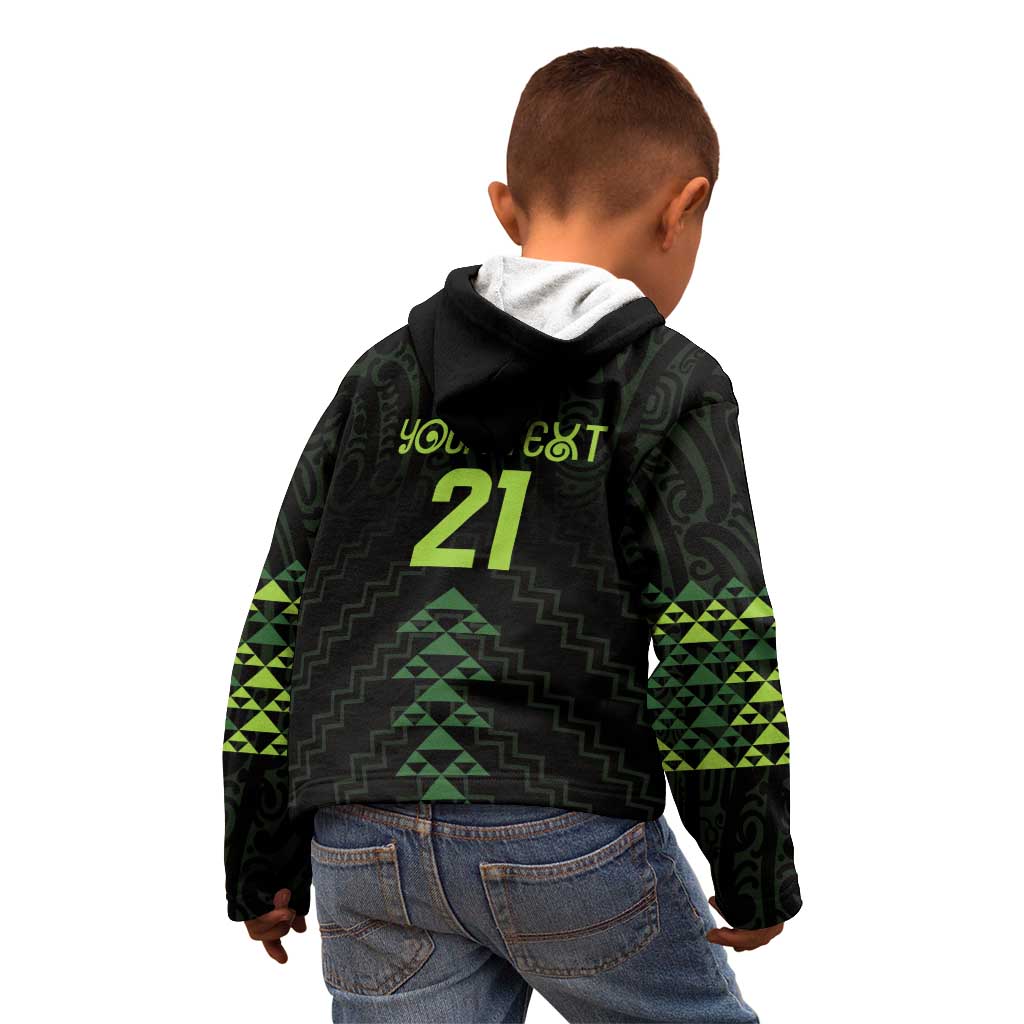 Custom New Zealand Maori Koru Koiri Motif Kid Hoodie