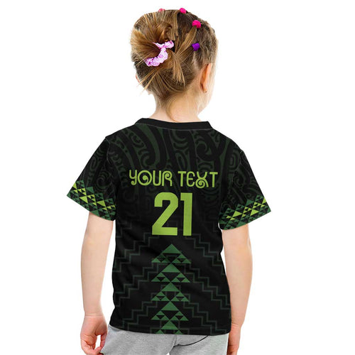 Custom New Zealand Maori Koru Koiri Motif Kid T Shirt