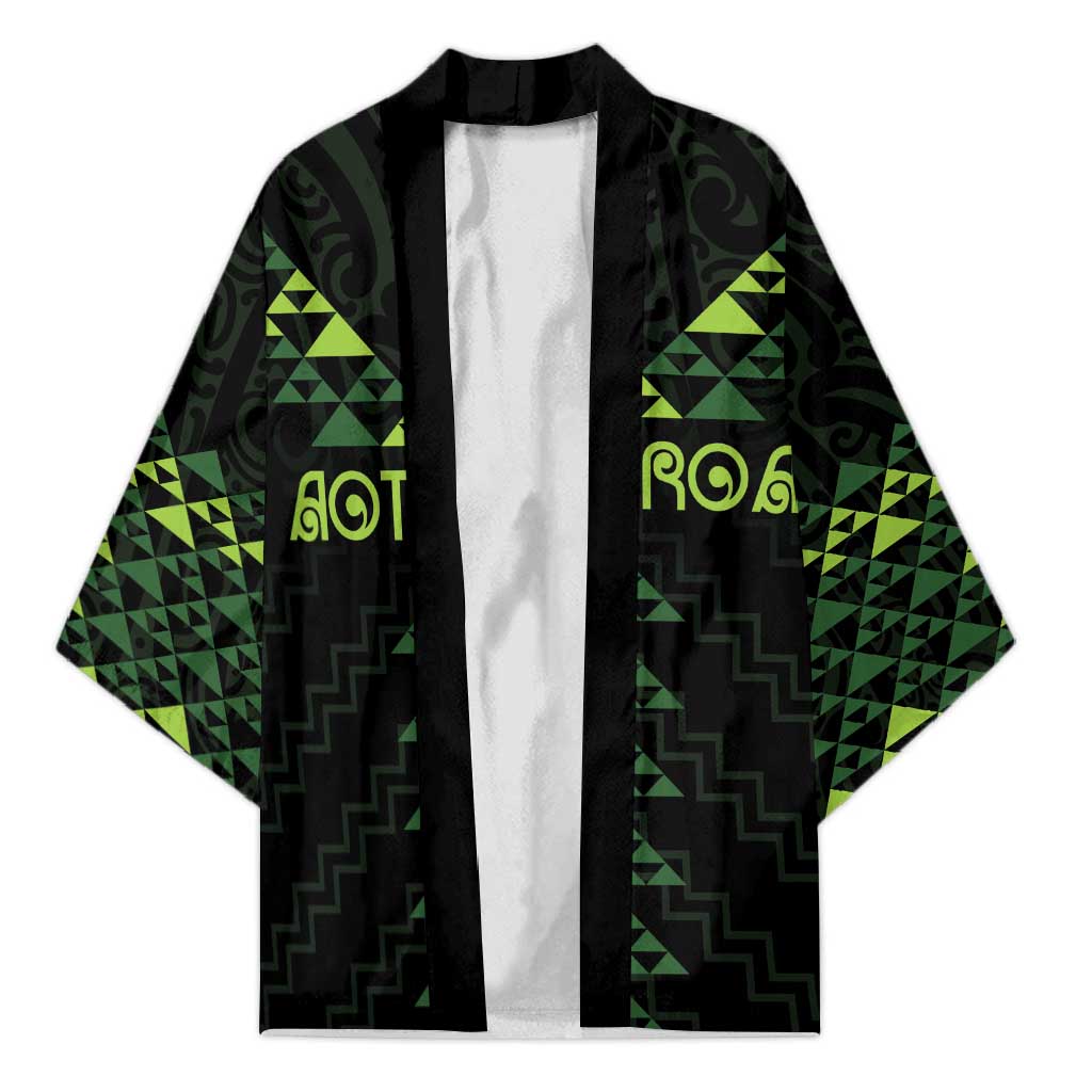 Custom New Zealand Maori Koru Koiri Motif Kimono - Aussie Hoodie