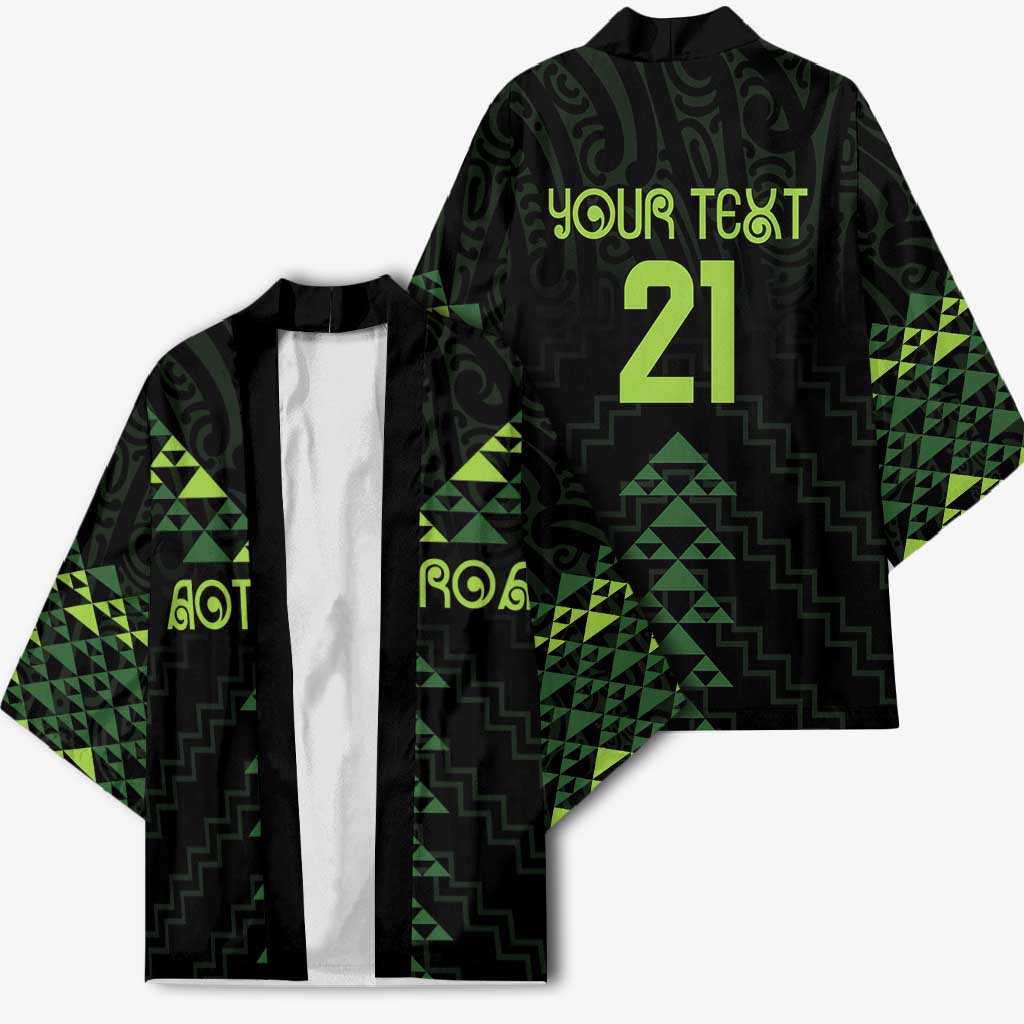 Custom New Zealand Maori Koru Koiri Motif Kimono - Aussie Hoodie