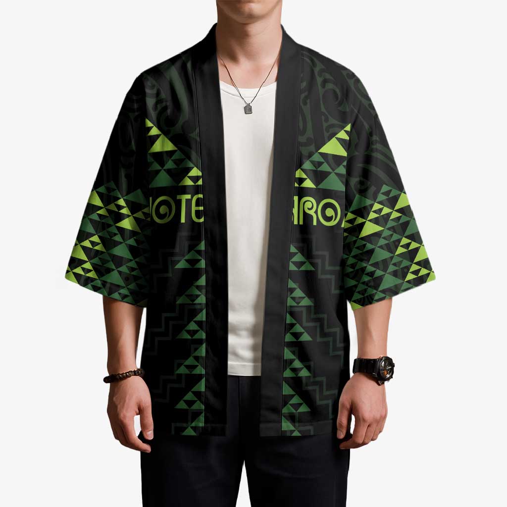 Custom New Zealand Maori Koru Koiri Motif Kimono - Aussie Hoodie