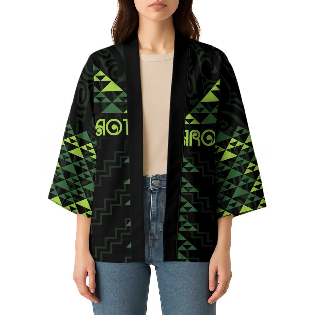 Custom New Zealand Maori Koru Koiri Motif Kimono - Aussie Hoodie