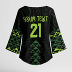 Custom New Zealand Maori Koru Koiri Motif Kimono Sleeve Blouse - Aussie Hoodie