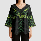 Custom New Zealand Maori Koru Koiri Motif Kimono Sleeve Blouse - Aussie Hoodie