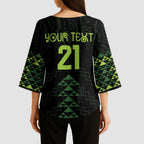 Custom New Zealand Maori Koru Koiri Motif Kimono Sleeve Blouse - Aussie Hoodie