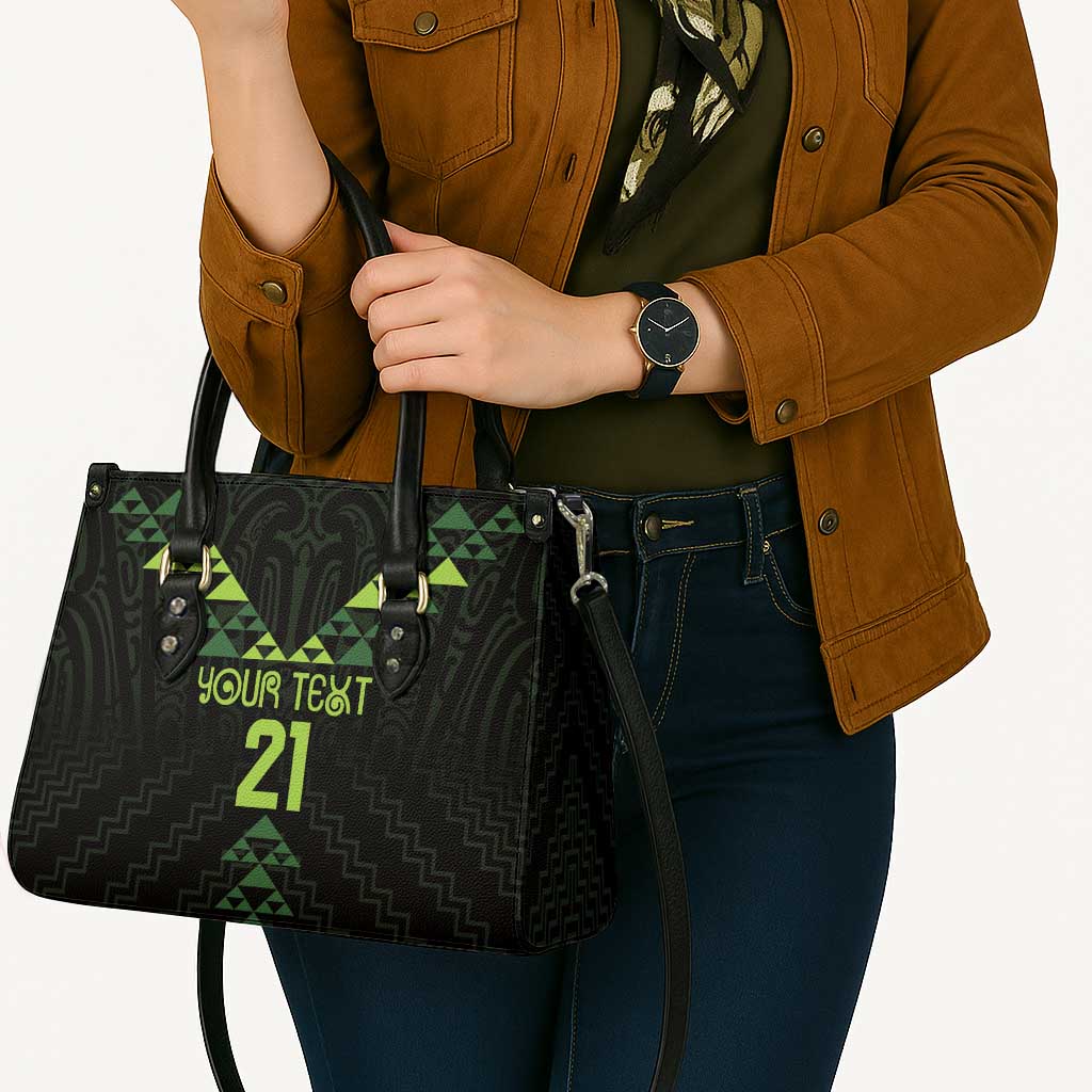 Custom New Zealand Maori Koru Koiri Motif Leather Bag - Aussie Hoodie