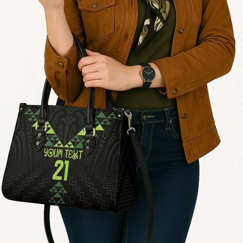 Custom New Zealand Maori Koru Koiri Motif Leather Bag - Aussie Hoodie
