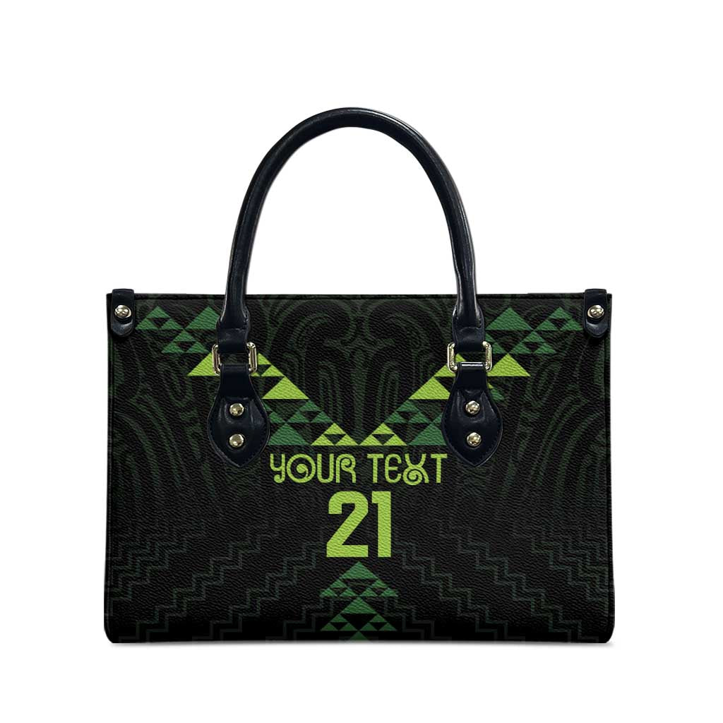 Custom New Zealand Maori Koru Koiri Motif Leather Bag - Aussie Hoodie