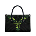 Custom New Zealand Maori Koru Koiri Motif Leather Bag - Aussie Hoodie