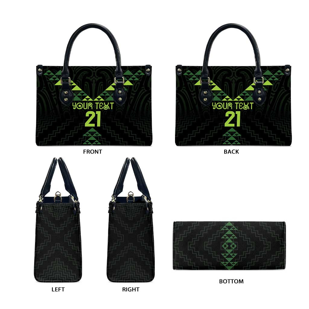 Custom New Zealand Maori Koru Koiri Motif Leather Bag - Aussie Hoodie
