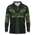 Custom New Zealand Maori Koru Koiri Motif Long Sleeve Polo Shirt