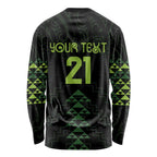 Custom New Zealand Maori Koru Koiri Motif Long Sleeve Shirt