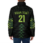 Custom New Zealand Maori Koru Koiri Motif Padded Jacket - Aussie Hoodie