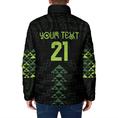 Custom New Zealand Maori Koru Koiri Motif Padded Jacket - Aussie Hoodie