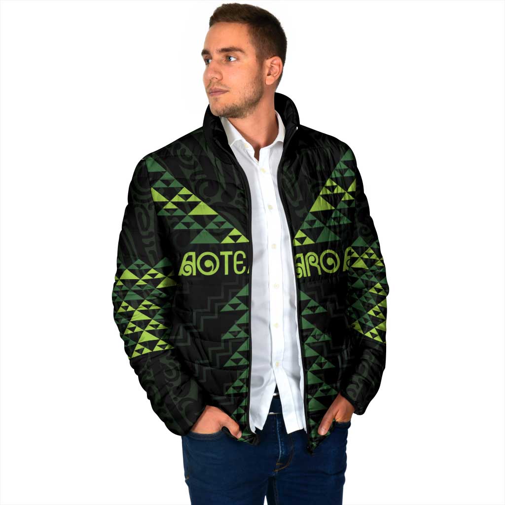 Custom New Zealand Maori Koru Koiri Motif Padded Jacket - Aussie Hoodie