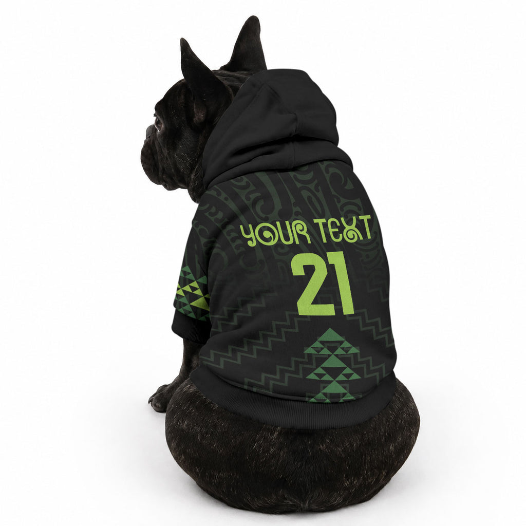 Custom New Zealand Maori Koru Koiri Motif Pet Hoodie