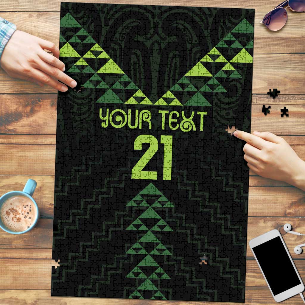 Custom New Zealand Maori Koru Koiri Motif Puzzle - Aussie Hoodie