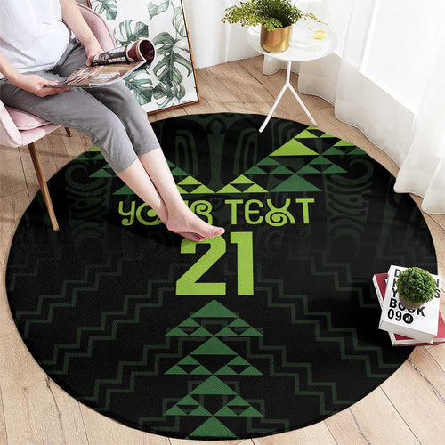 Custom New Zealand Maori Koru Koiri Motif Round Carpet