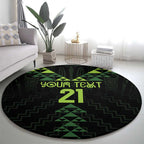 Custom New Zealand Maori Koru Koiri Motif Round Carpet