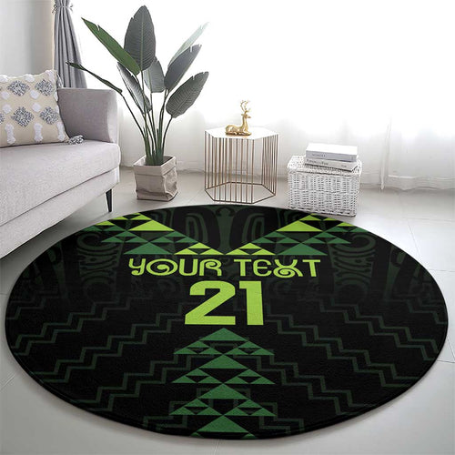 Custom New Zealand Maori Koru Koiri Motif Round Carpet