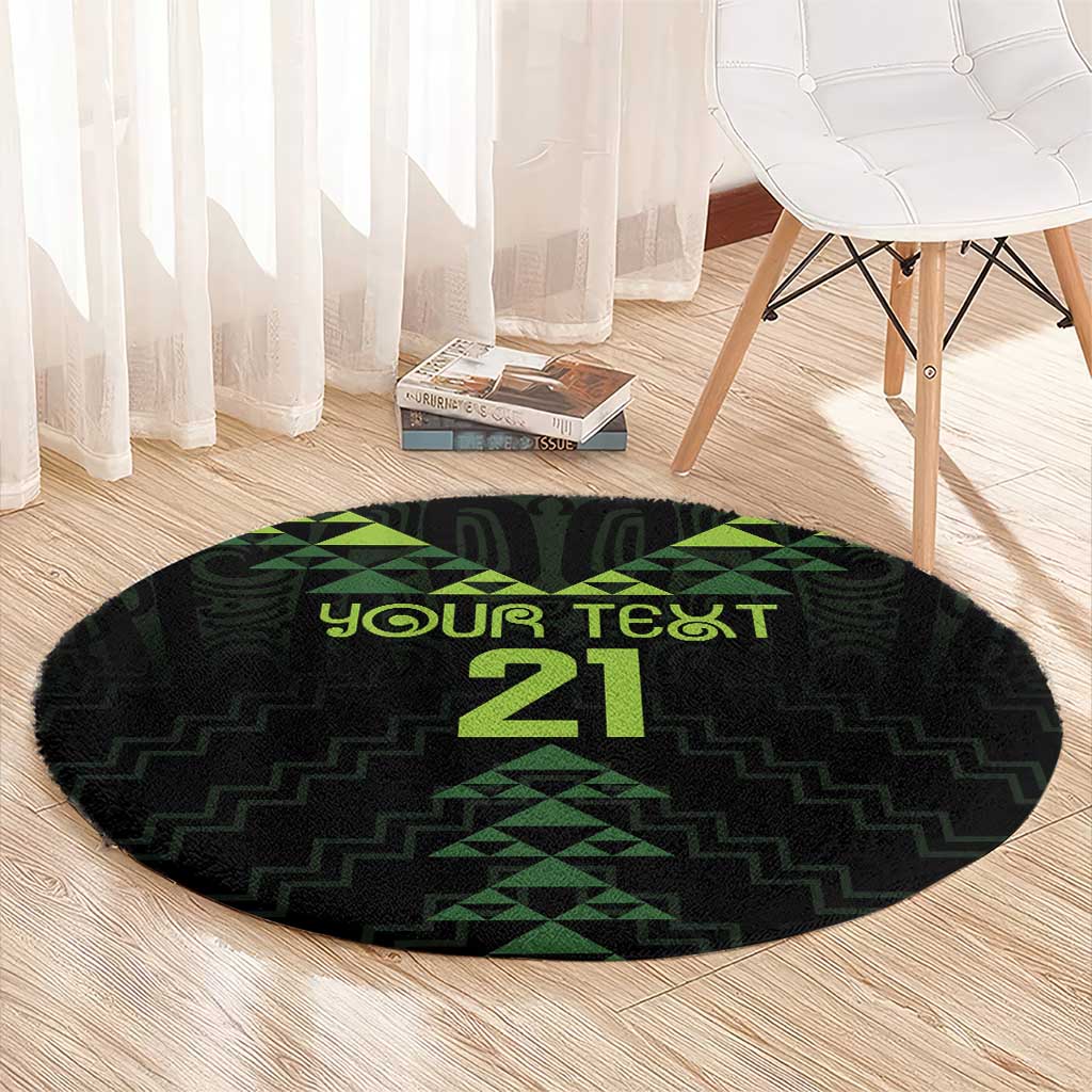 Custom New Zealand Maori Koru Koiri Motif Round Carpet