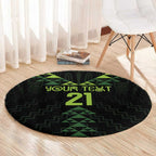 Custom New Zealand Maori Koru Koiri Motif Round Carpet