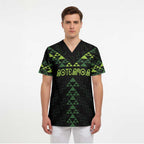Custom New Zealand Maori Koru Koiri Motif Scrub Top - Aussie Hoodie