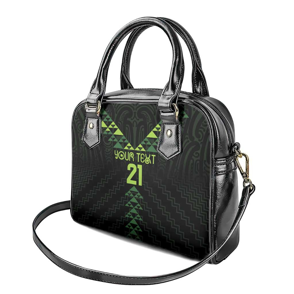 Custom New Zealand Maori Koru Koiri Motif Shoulder Handbag