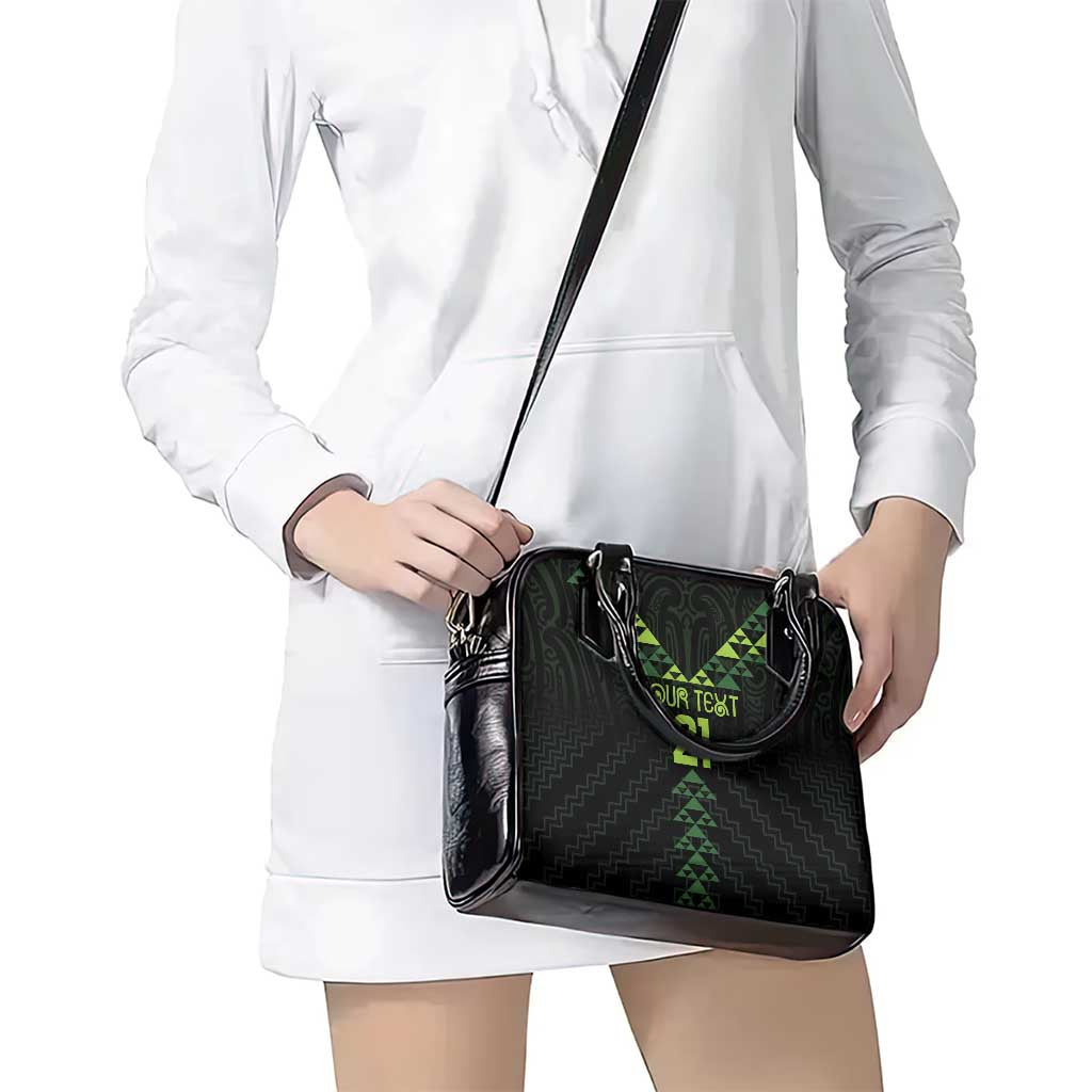 Custom New Zealand Maori Koru Koiri Motif Shoulder Handbag