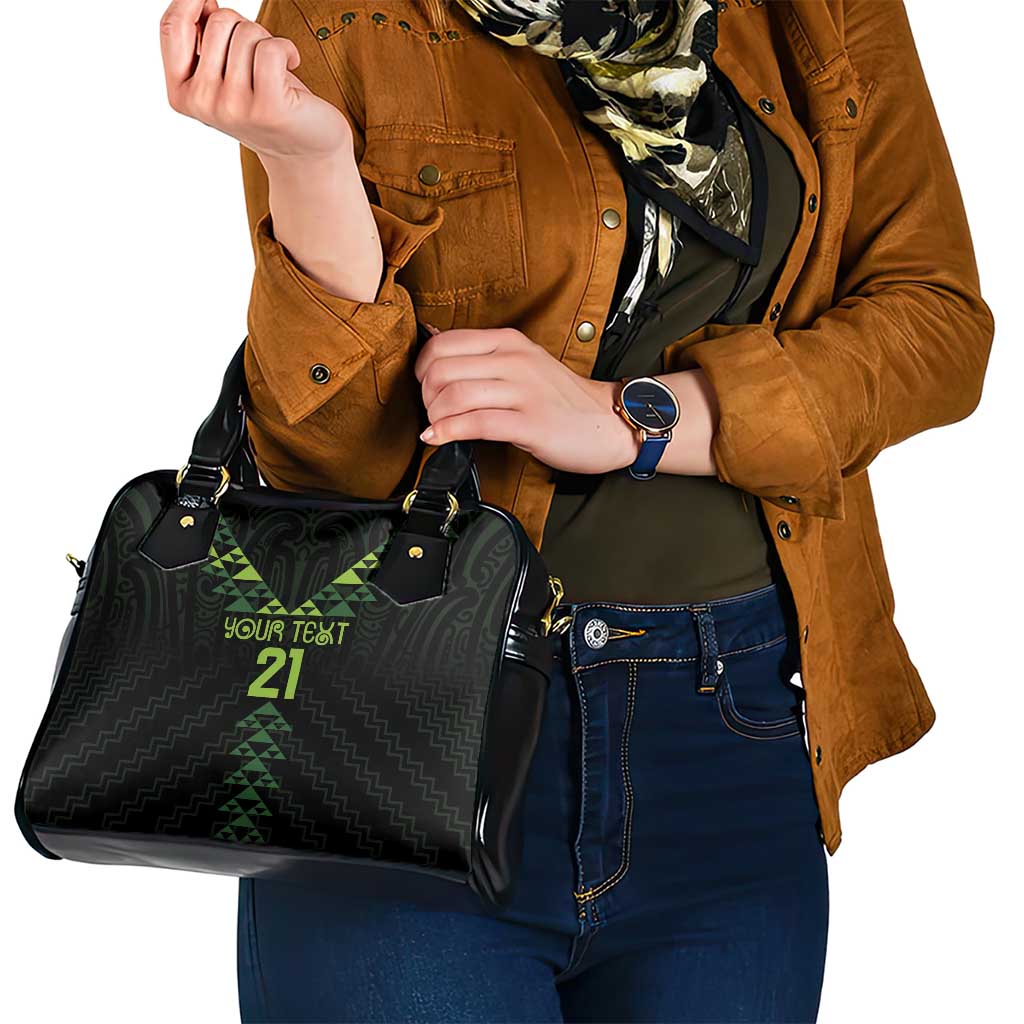 Custom New Zealand Maori Koru Koiri Motif Shoulder Handbag