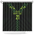 Custom New Zealand Maori Koru Koiri Motif Shower Curtain
