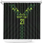 Custom New Zealand Maori Koru Koiri Motif Shower Curtain