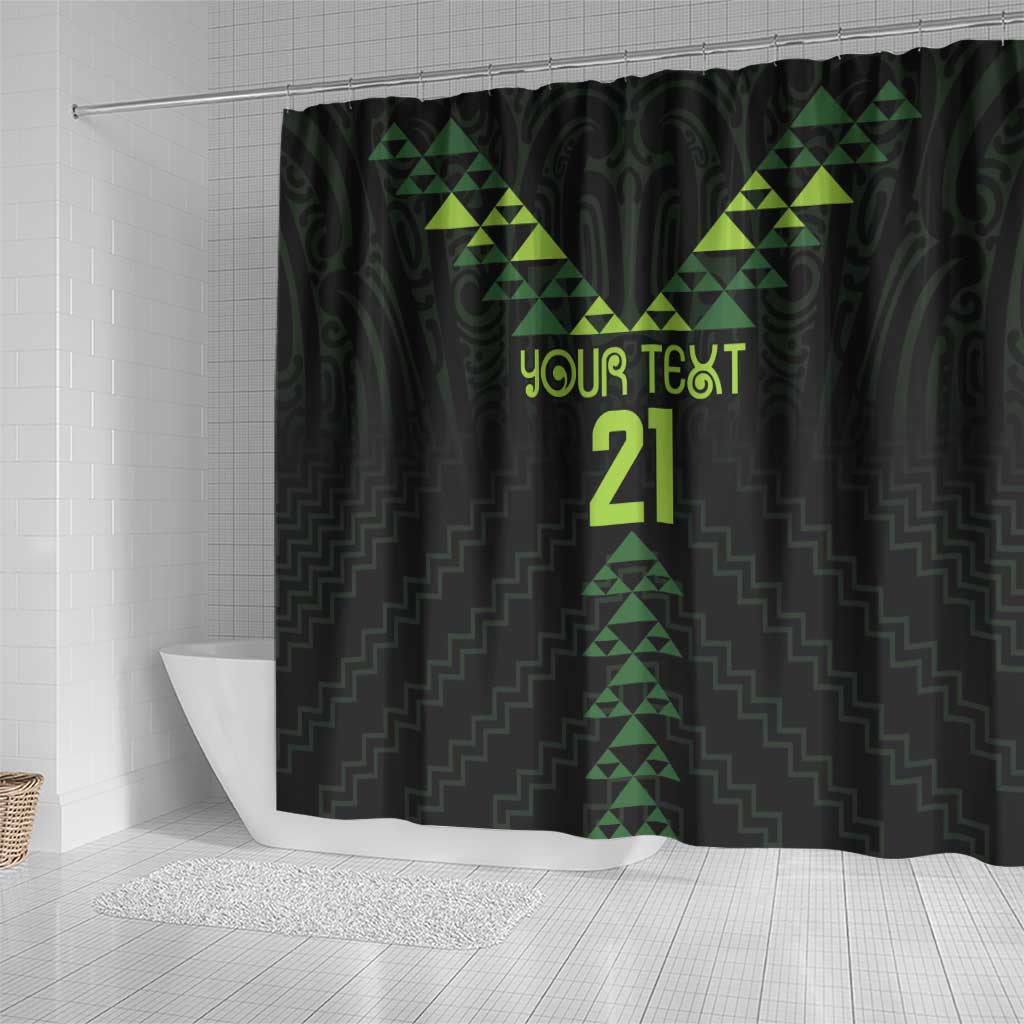 Custom New Zealand Maori Koru Koiri Motif Shower Curtain