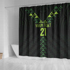Custom New Zealand Maori Koru Koiri Motif Shower Curtain