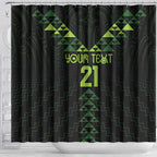 Custom New Zealand Maori Koru Koiri Motif Shower Curtain