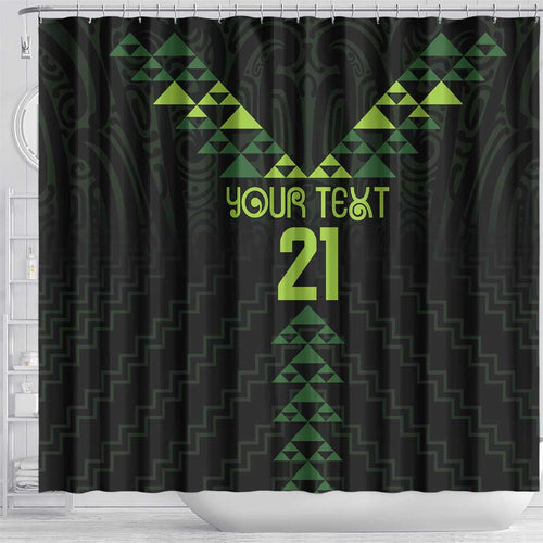 Custom New Zealand Maori Koru Koiri Motif Shower Curtain