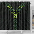 Custom New Zealand Maori Koru Koiri Motif Shower Curtain