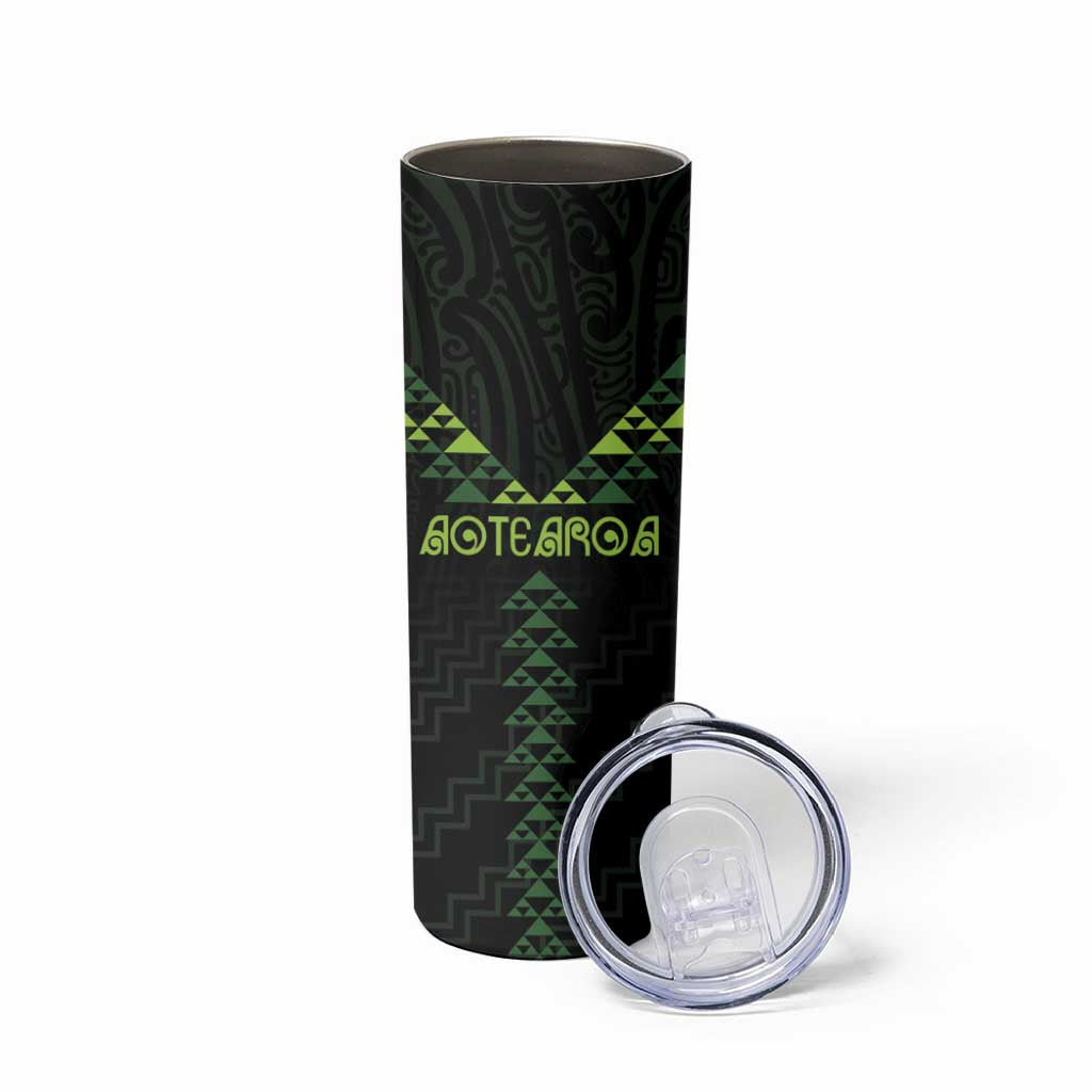Custom New Zealand Maori Koru Koiri Motif Skinny Tumbler