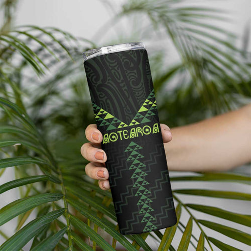 Custom New Zealand Maori Koru Koiri Motif Skinny Tumbler