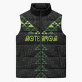 Custom New Zealand Maori Koru Koiri Motif Sleeveless Puffer Jacket - Aussie Hoodie