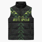 Custom New Zealand Maori Koru Koiri Motif Sleeveless Puffer Jacket - Aussie Hoodie
