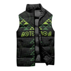 Custom New Zealand Maori Koru Koiri Motif Sleeveless Puffer Jacket - Aussie Hoodie